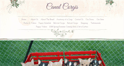 Desktop Screenshot of canalcorgis.com